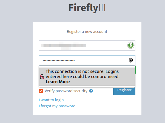 a screenshot warning the user that the site is insecure